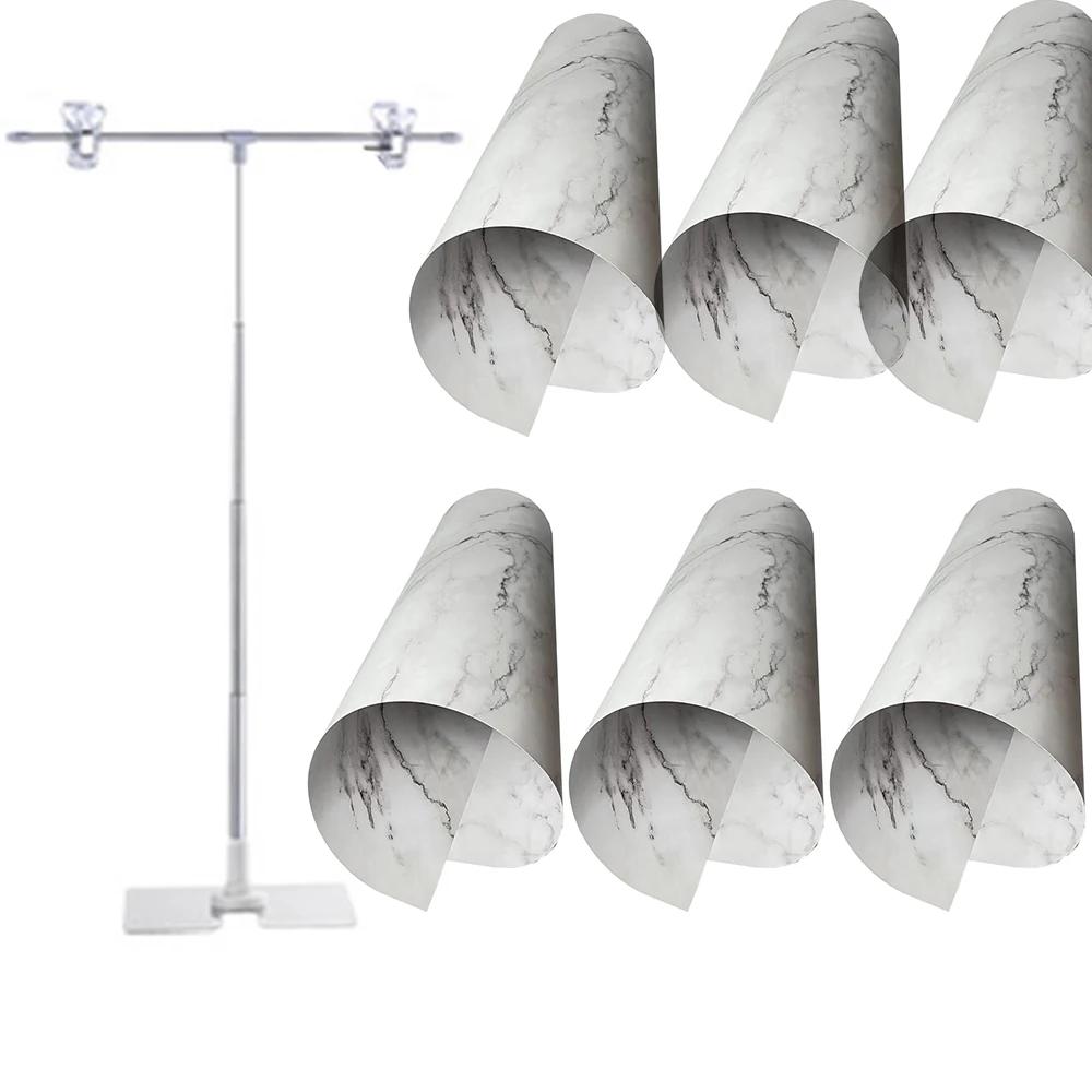 57x87cm 2 sides Photography Backgrounds93cm Height Background Stand Kit Waterproof Marble Wood Backdrops For Photo S